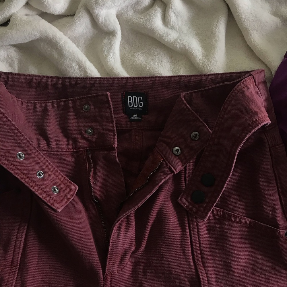 BDG urban outfitters red moto jeans